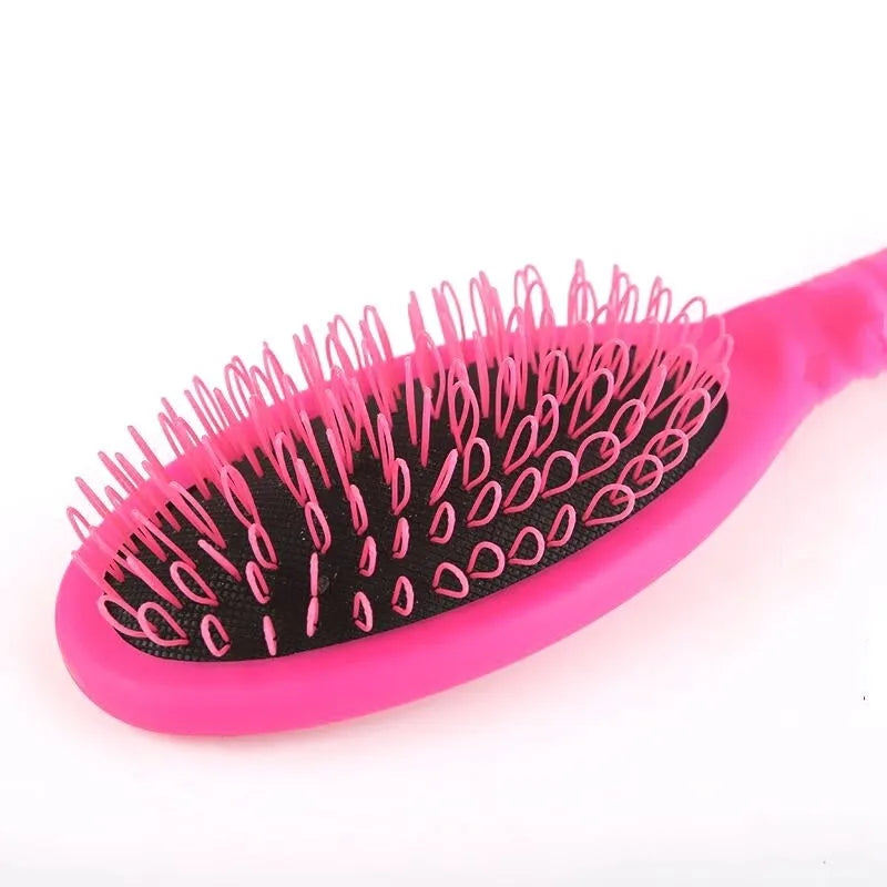 Black ring tooth hair extension comb made of ABS plastic with airbag cushioning