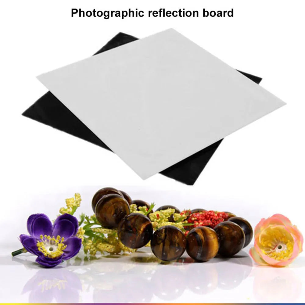 Acrylic shooting reflection board in black or white colour for photography backgrounds