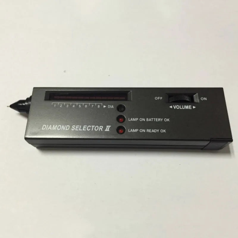 Black diamond thermal conductivity meter measuring 135x40x23mm with metal probe for gem testing
