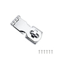 Silver stainless steel lock latch bolt hasp with mirror finish