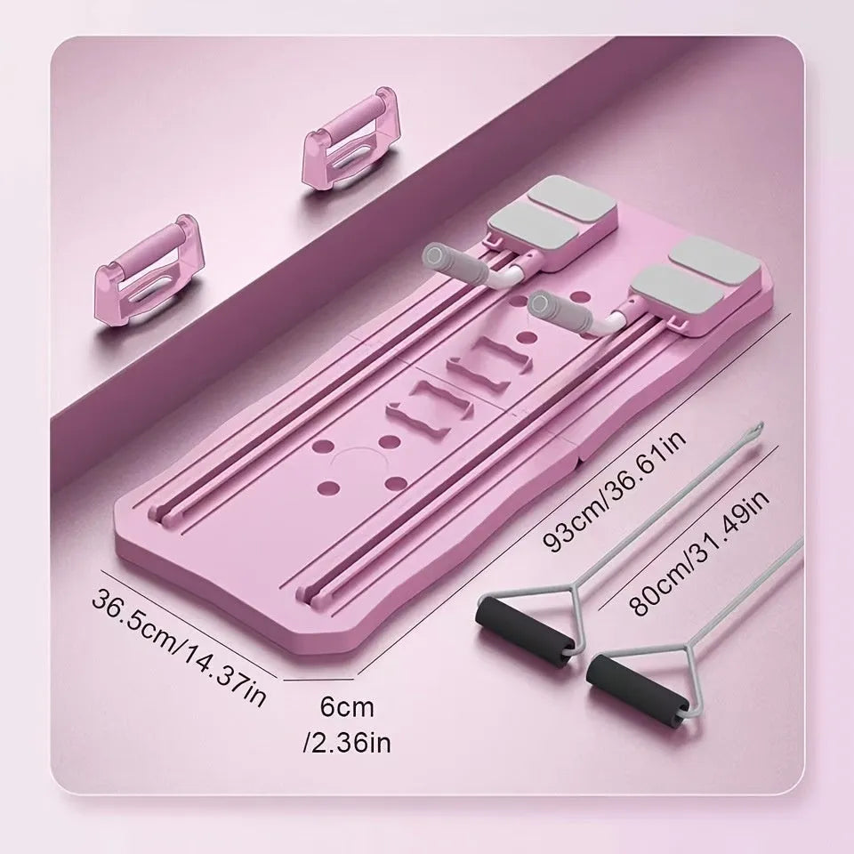 Blue and pink ABS plastic fitness board for core exercises at home