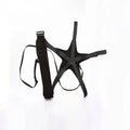 Black football juggling training belt with 2 metre length for solo practice drills