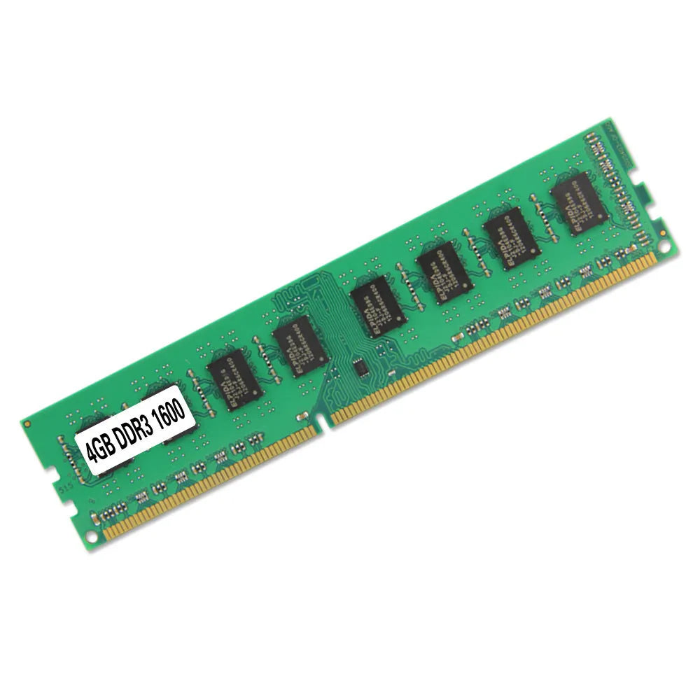 Single 4GB DDR3 1600MHz desktop memory module for PC upgrades.