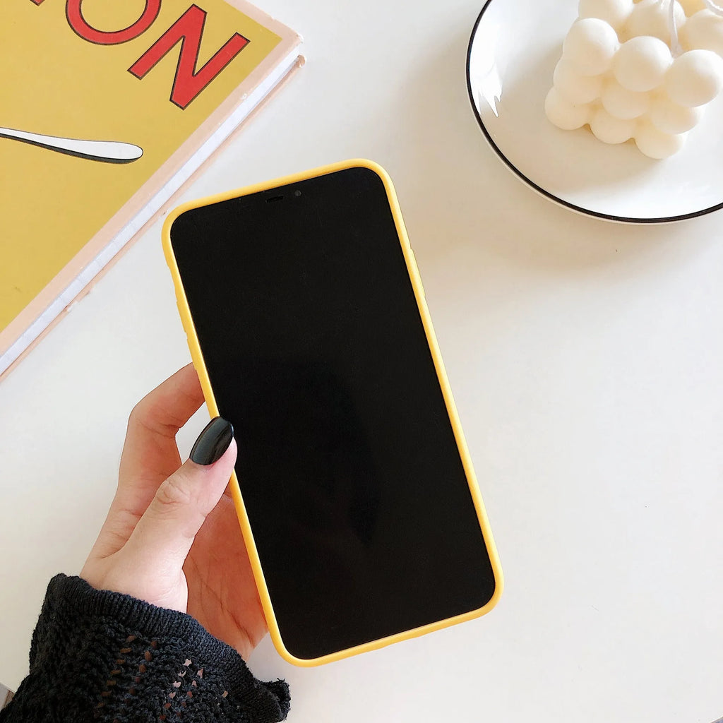 Banana print IMD plastic back cover case for iPhone models 6 through 13 Pro Max