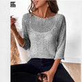 Women's knitted off-shoulder overall with 3D pattern in thin polyester fabric for spring and summer wear
