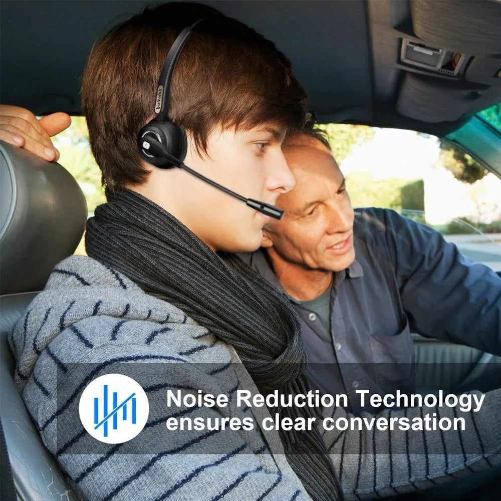 Truck driver Bluetooth headset with microphone showing lightweight ergonomic design