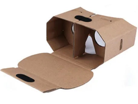 Virtual reality VR glasses made from paper cardboard compatible with 4-6 inch smartphones