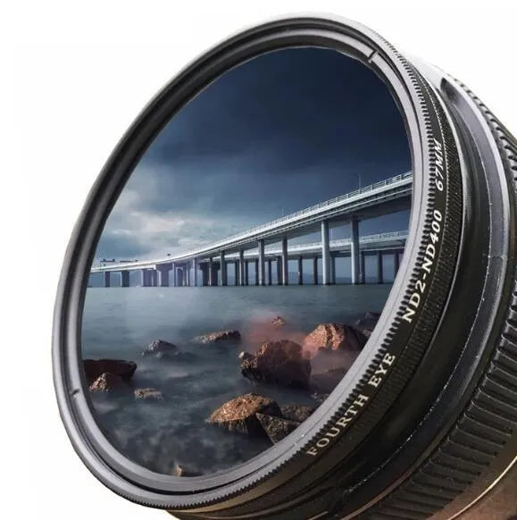 Adjustable multi-diameter camera ND filter set with four grayscale dimming mirrors