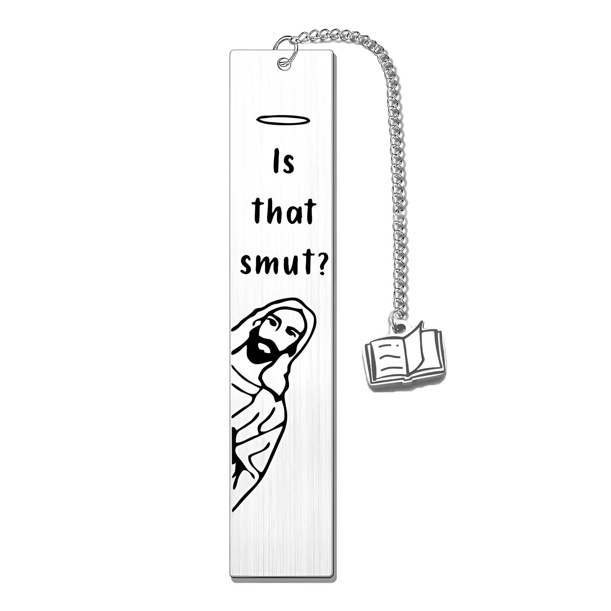 Stainless steel metal bookmark with tassel in one of five ML152 series colours, shown with gift box.