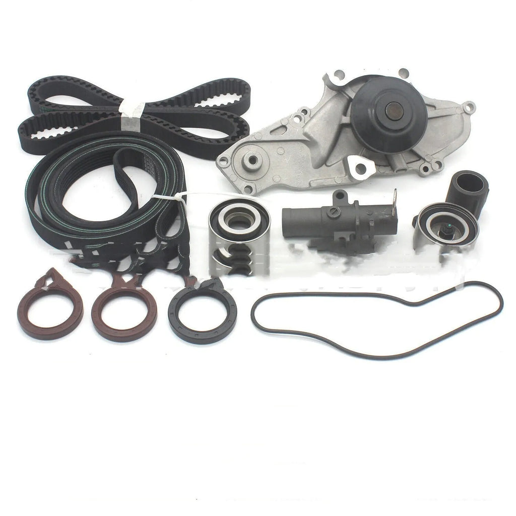 Metal belt and water pump component assembly kit for commercial truck engines
