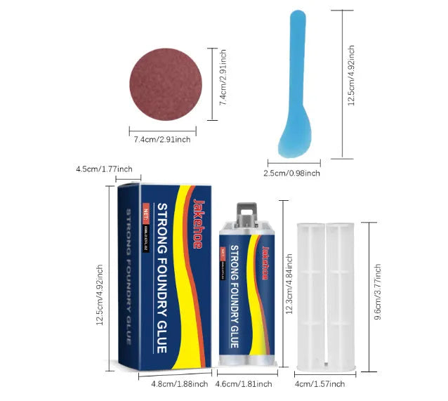 85ml metal casting glue kit with epoxy resin adhesive for stainless steel copper aluminium bonding