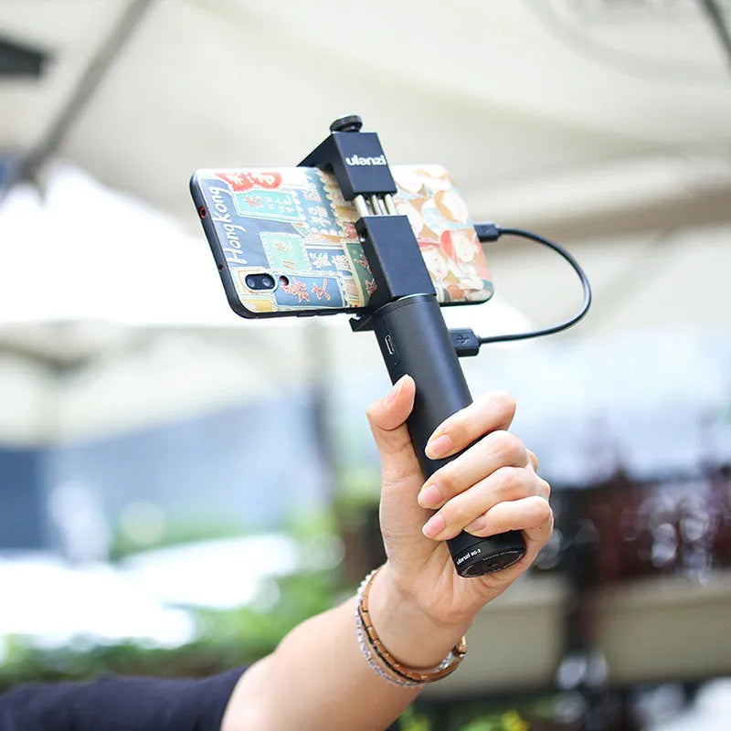 Black aluminium alloy power bank charging handle showing 12.5cm length and 3.2cm width