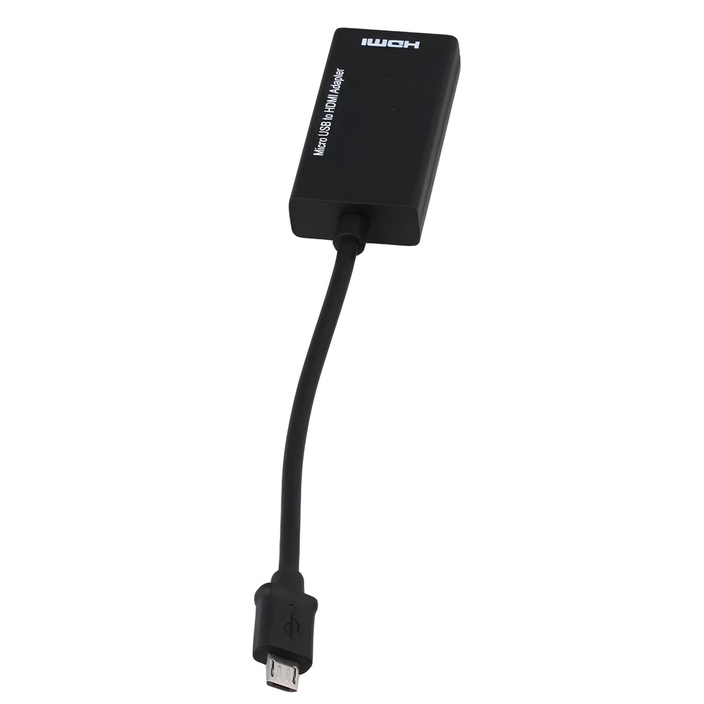 Black HD to HDMI adapter cable with compact handset design for component to HDMI signal conversion