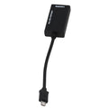 Black HD to HDMI adapter cable with compact handset design for component to HDMI signal conversion