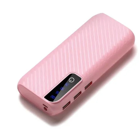 20000mAh portable mini power bank showing compact dimensions and multiple colour options