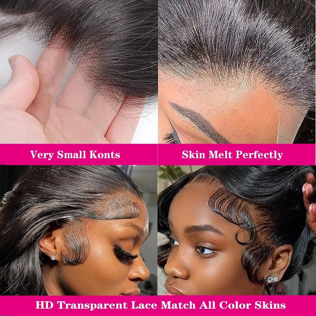 Black medium-long wavy full-head synthetic wig on a mannequin head showing curly texture and lace front detail.