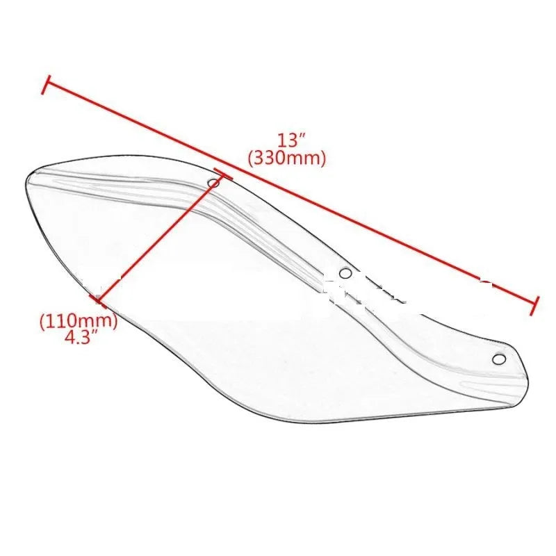 Pair of transparent black ABS plastic side head covers for Harley Touring motorcycle
