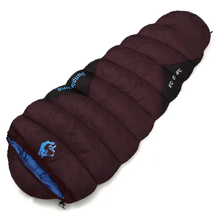 Cotton sleeping bag in Army Green colour with compression bag for outdoor camping and fishing