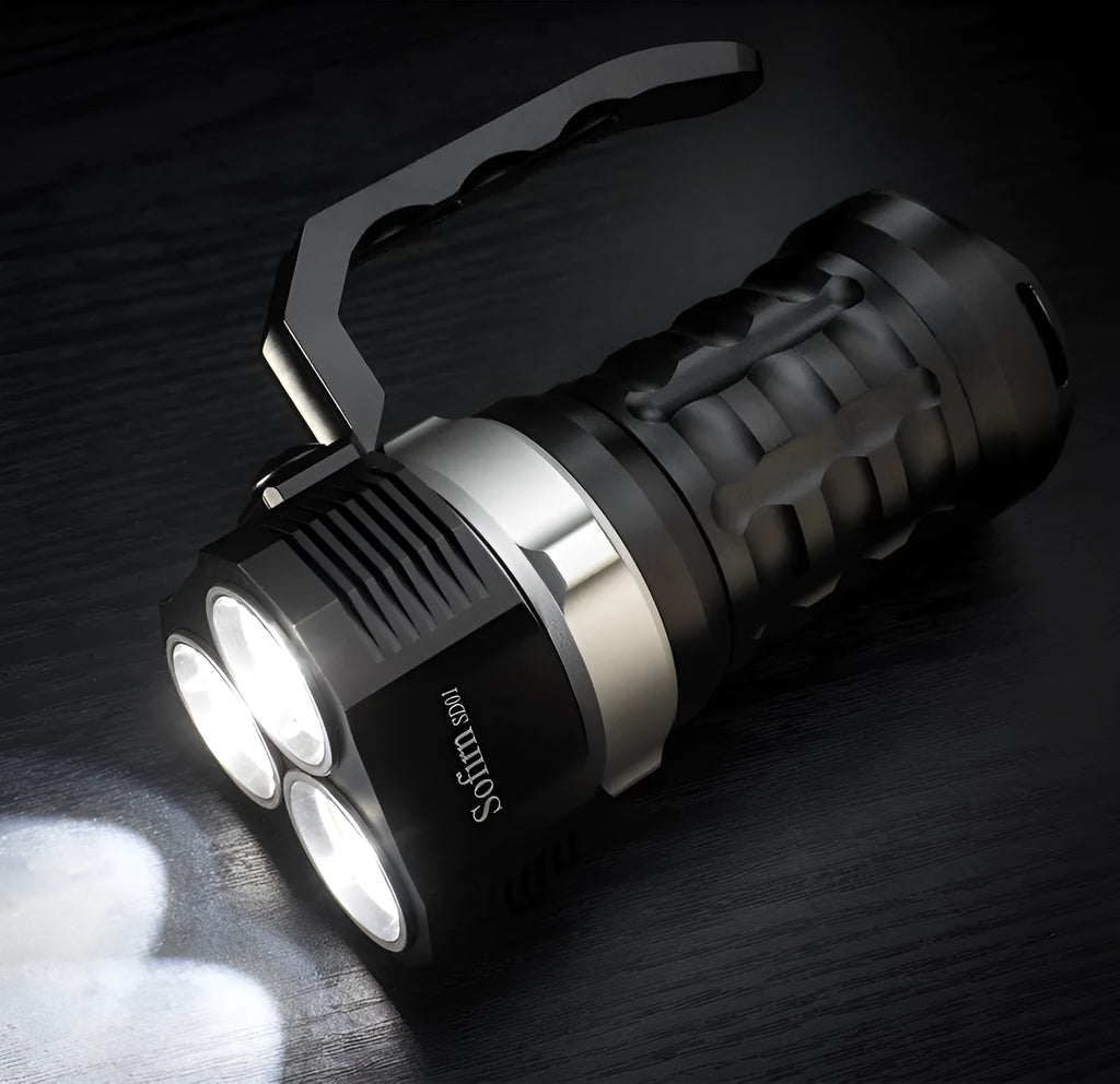 Aluminium alloy diving tube flashlight for diving and outdoor use with 350 lumens brightness