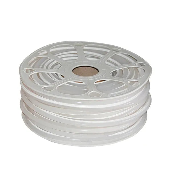 Flexible silicone split neon LED lighting strip showing 8mm width and available in nine bright colours