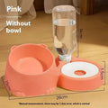 Double bowl automatic cat water fountain with stainless steel ceramic construction and plastic base