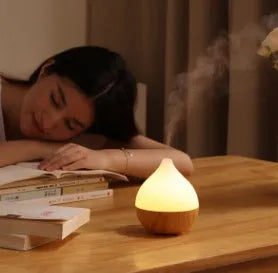 Asakusa wood grain finish aroma diffuser with vase shape and USB power cable