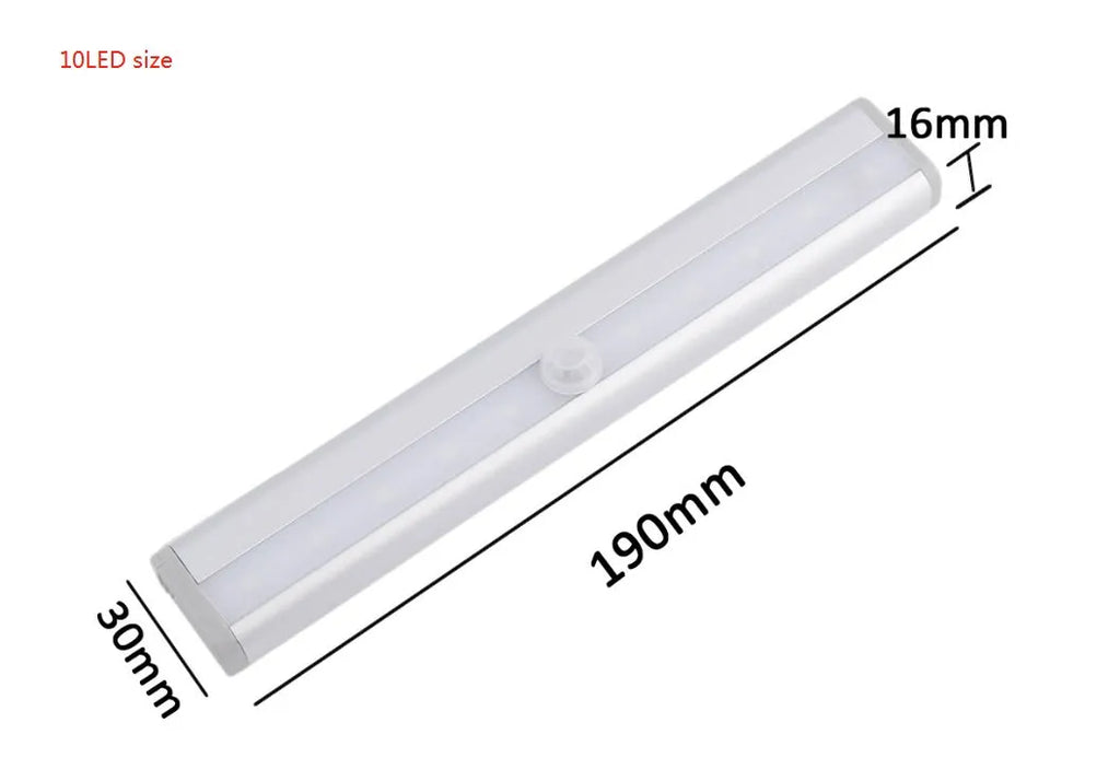 USB rechargeable magnetic LED closet light with motion sensor in aluminium housing