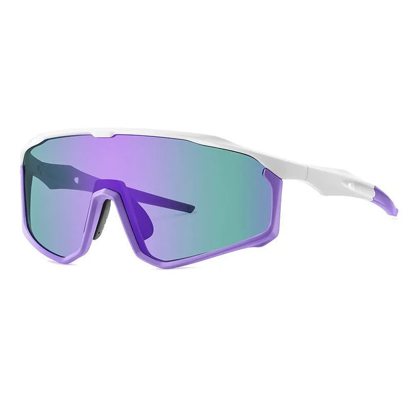 Colourful mountaineering goggles with full-frame construction and UV protection lenses for climbing and hiking