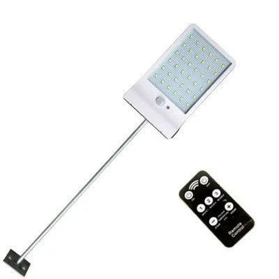 Black and white outdoor solar garden light with IP65 waterproof rating