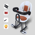 Front baby safety seat attachment for battery scooters with high carbon steel frame