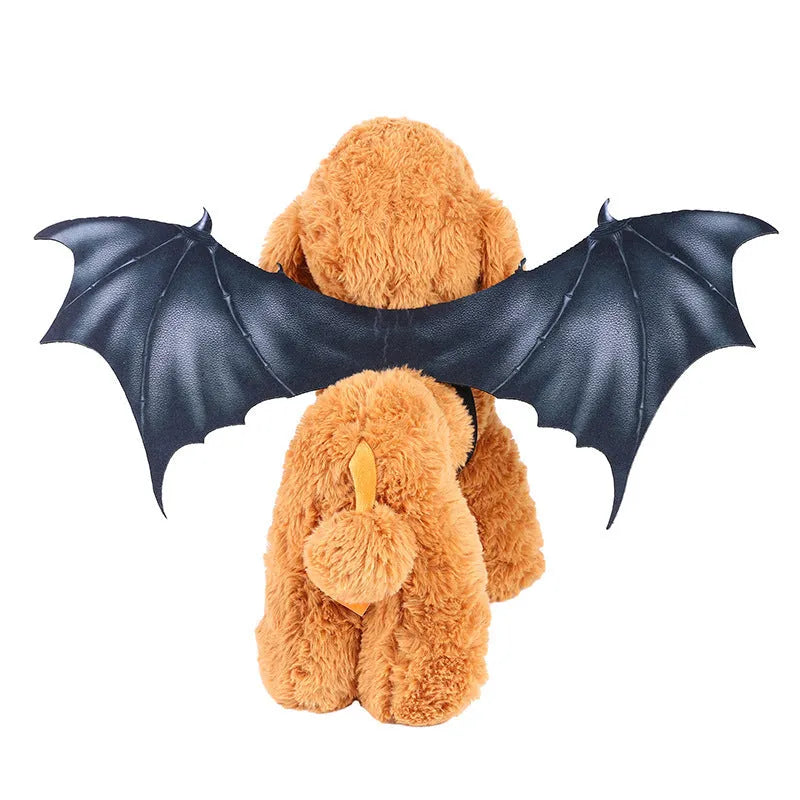 Black cloth bat wings Halloween costume for cats and dogs in three size options