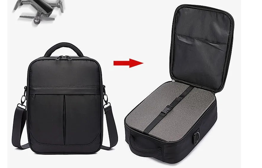 Black Oxford fabric men's shoulder messenger bag showing dimensions of 24cm by 11cm by 31cm