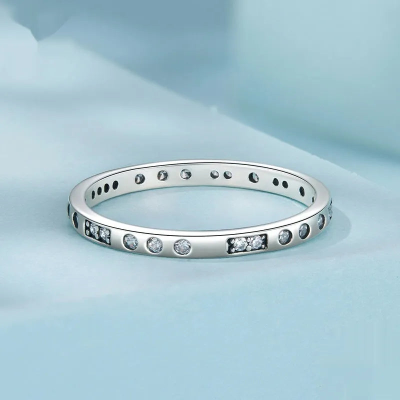 Oxidised black silver alloy ring with 'I Love You' Moss Password engraving