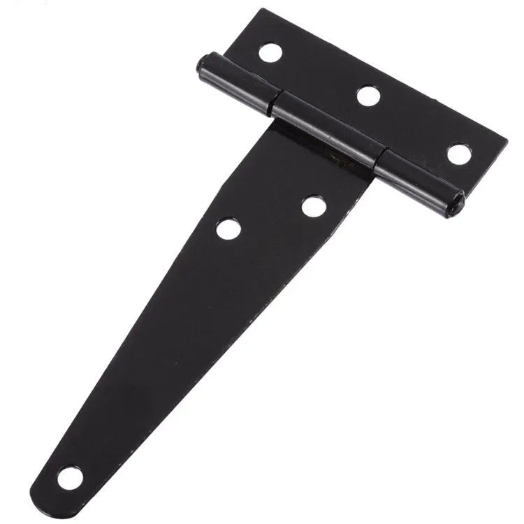 Fixed T-shaped iron hinge for built-in installation on wooden doors and outdoor gates.