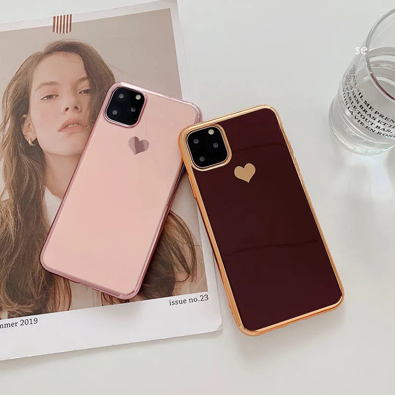 Solid blue TPU back cover case on an iPhone showing simple design and colour.