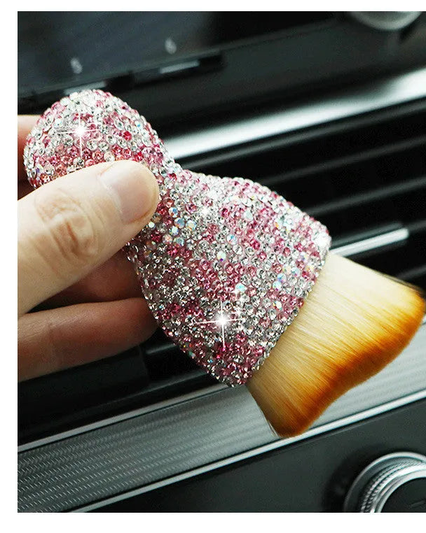 10cm car interior soft brush for dust removal from dashboard and seats in white, pink, or black