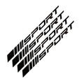 PET car rim stickers with hollow sports design for wheel and door handle decoration