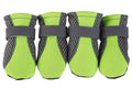 Waterproof dog shoes with reflective double magic wand strap, breathable mesh and rubber sole, in pink, black or green