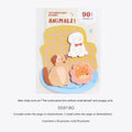 Small animal shaped sticky note set with 90 pages showing six colourful cover designs