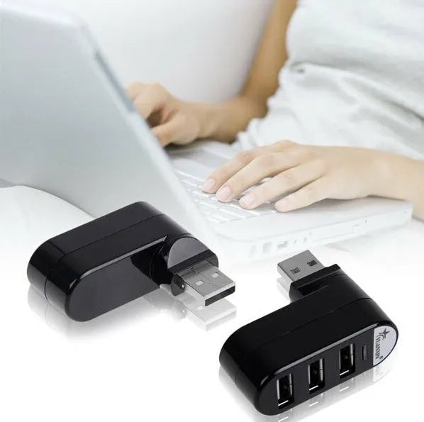 USB 2.0 multi-port hub expansion splitter in black or white colour for computer connectivity
