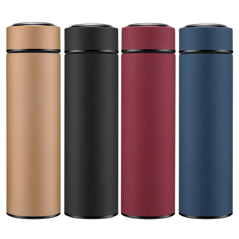 450ml stainless steel vacuum insulated water bottle in multiple colours with arrow mouth design