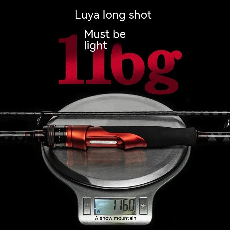 Carbon ultralight lure fishing rod showing pikestaff and straight handle options against a neutral background.