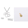 Stainless steel letter necklace with cross chain and single initial pendant in gold tone.