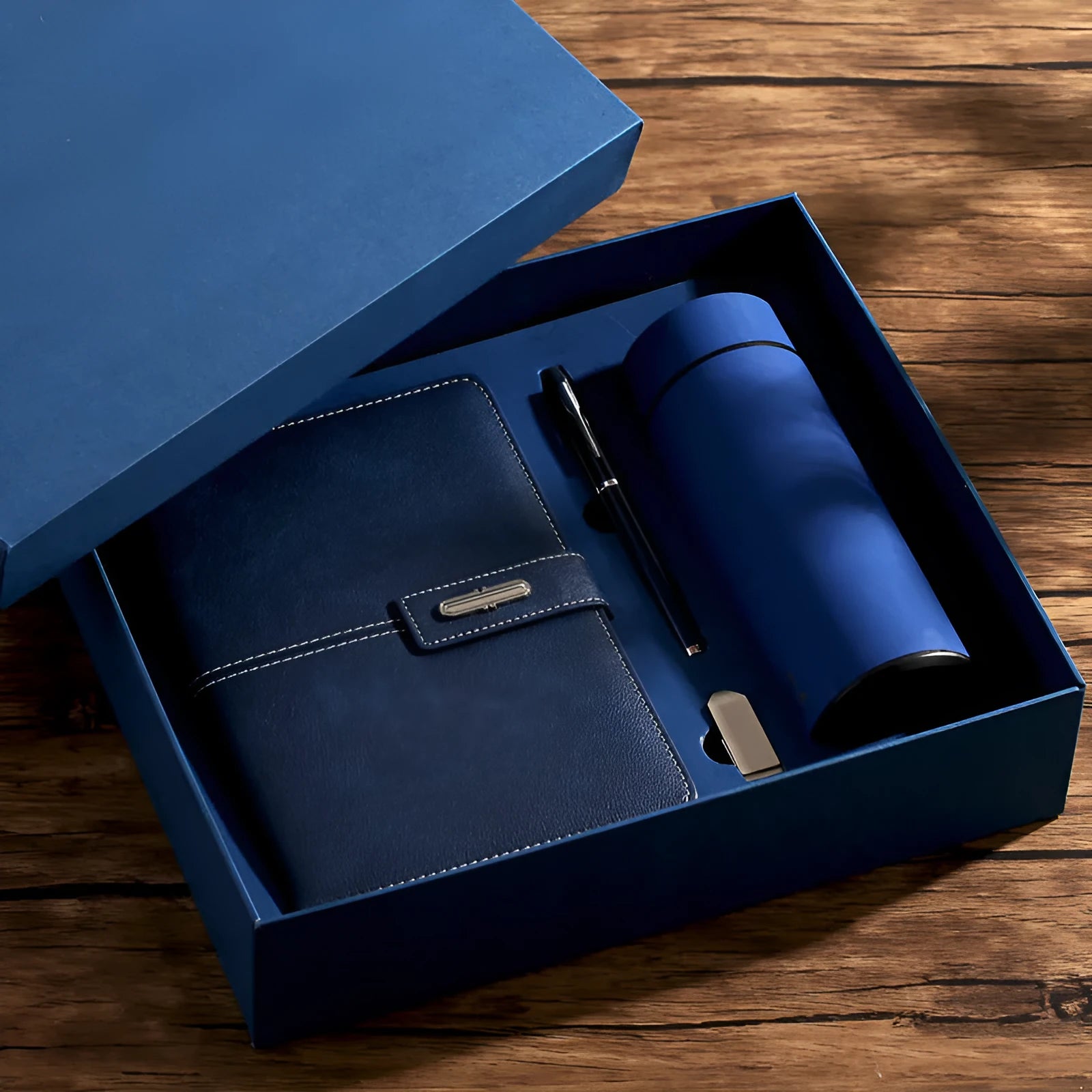 A5 notebook with PU leather cover in business black, charm red, or matcha green colours