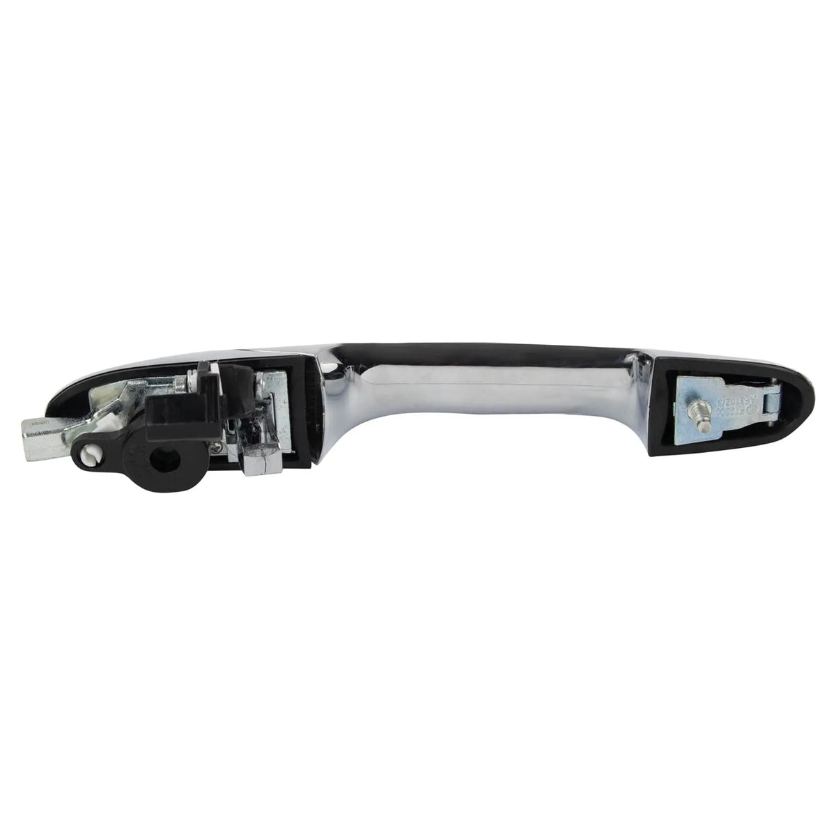 Black plastic replacement door handle for Fiat 500 car.
