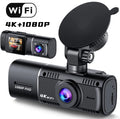 Standard black 1080p car dashcam with 1.5-inch screen for front and rear vehicle recording