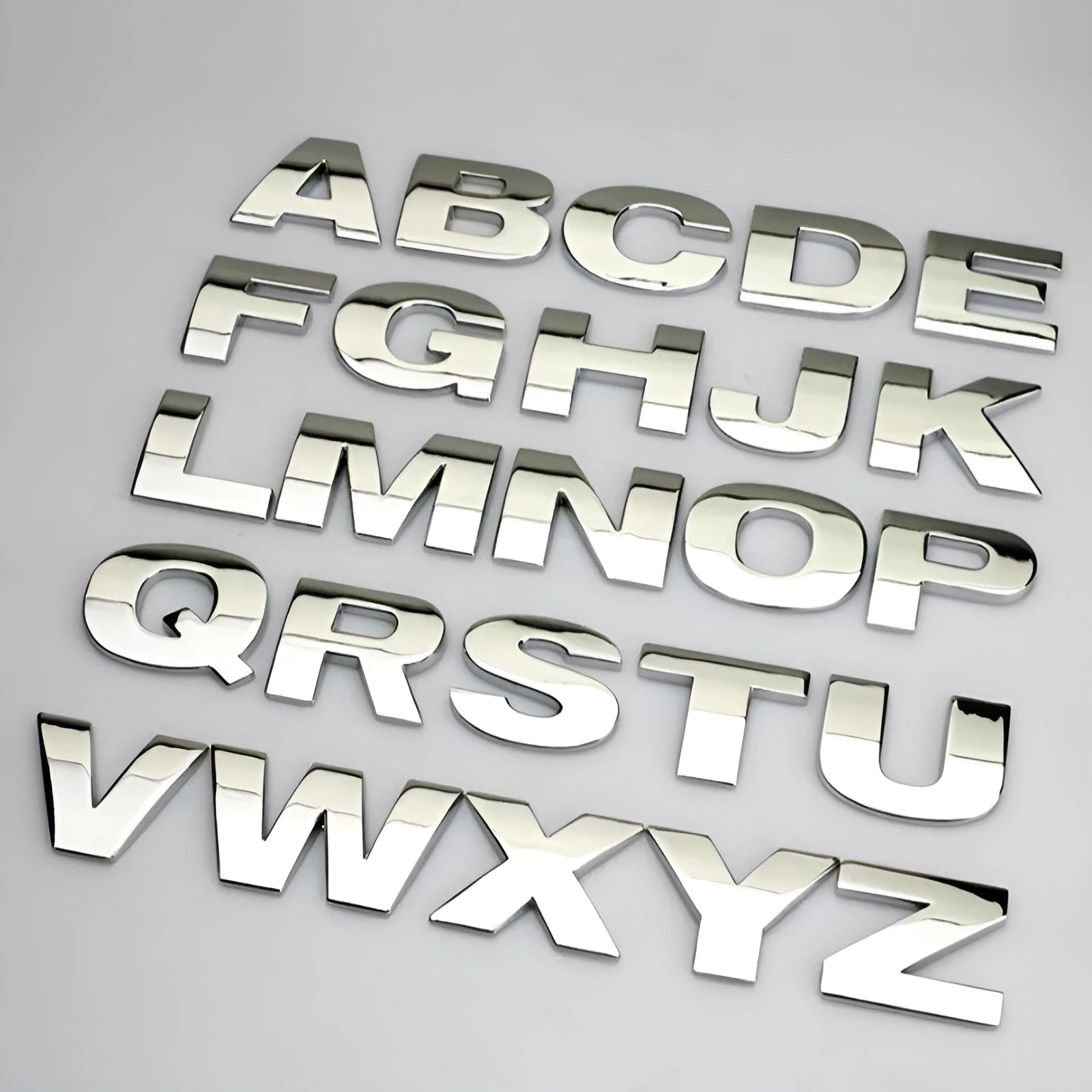 3D metal car bumper sticker letter A in zinc alloy, 2.5cm size, black finish