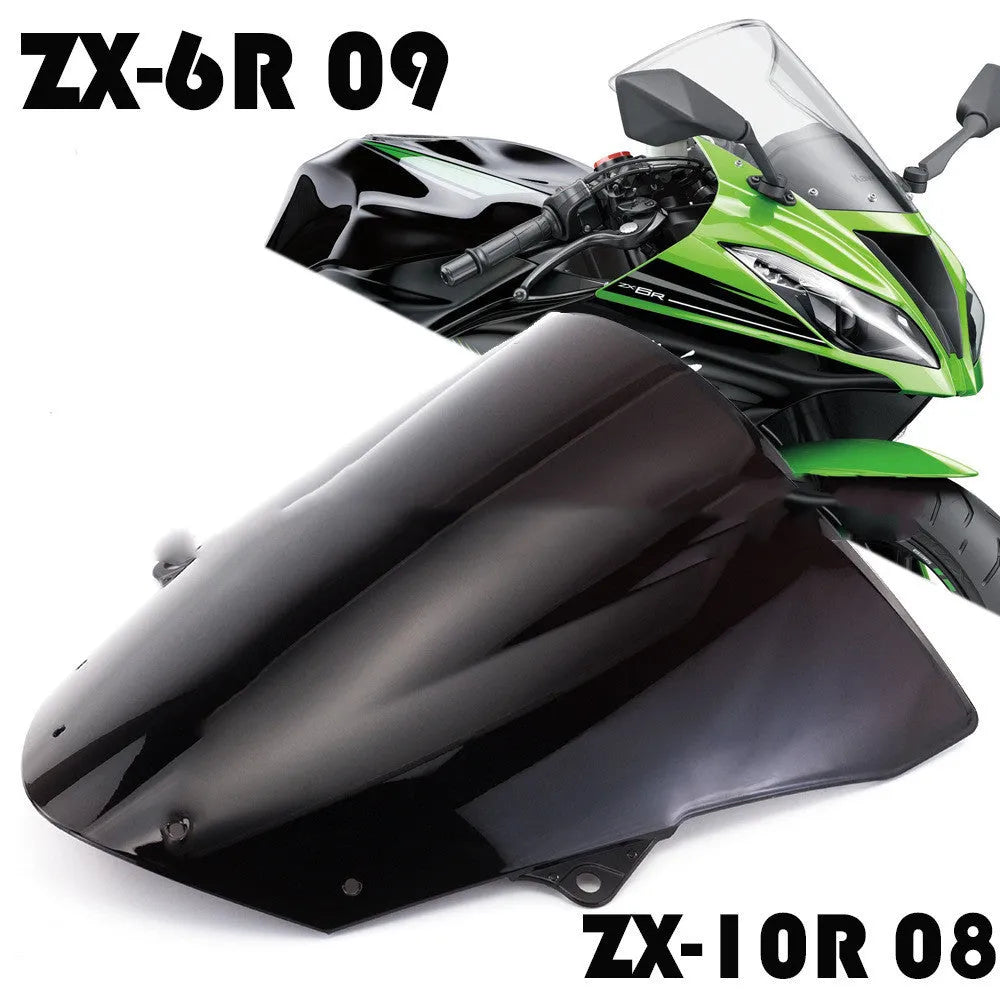 Blue and brown tint motorcycle windscreen for Kawasaki ZX-6R and ZX-10R sportbikes