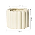 Roman column matte yellow ceramic flowerpot for indoor plant display