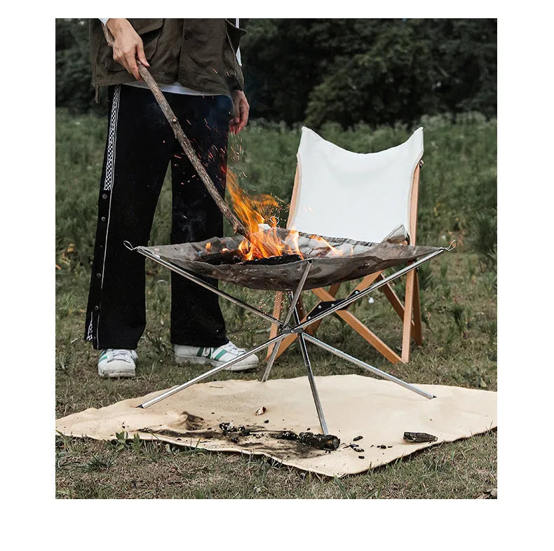Silver stainless steel barbecue grill net, medium or large size option.